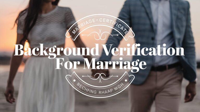 What is background verification for marriage?