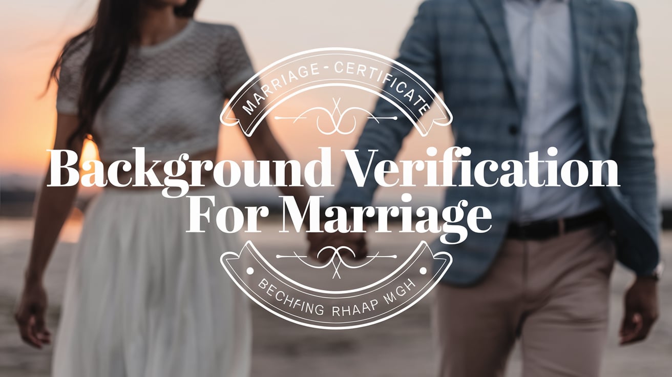 What is background verification for marriage?